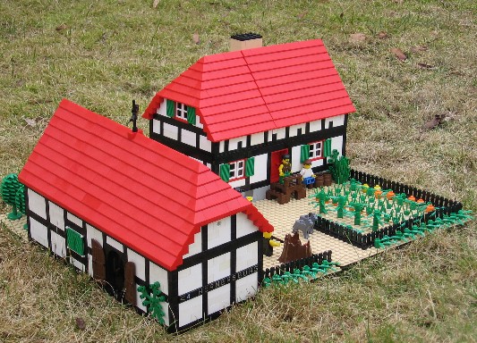 lego minecraft farm house